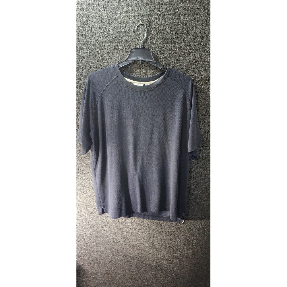 Burma Bibas Mens Navy Blue Modal Blend Textured Raglan T-Shirt XXL